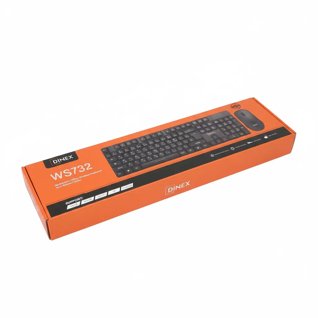 Dinex WS732 Multimedia Office Wireless Keyboard and Mouse Combo.