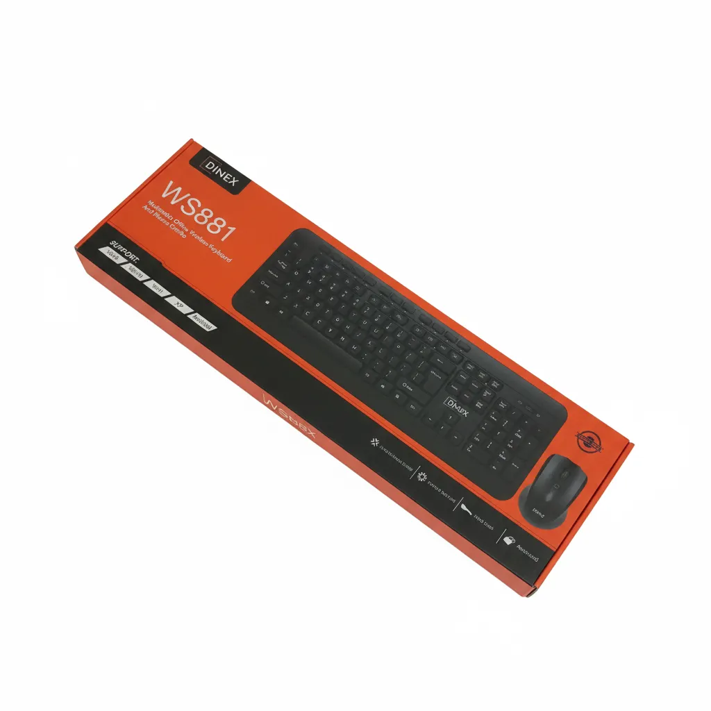 Dinex WS881 Multimedia Office Wireless Keyboard and Mouse Combo.