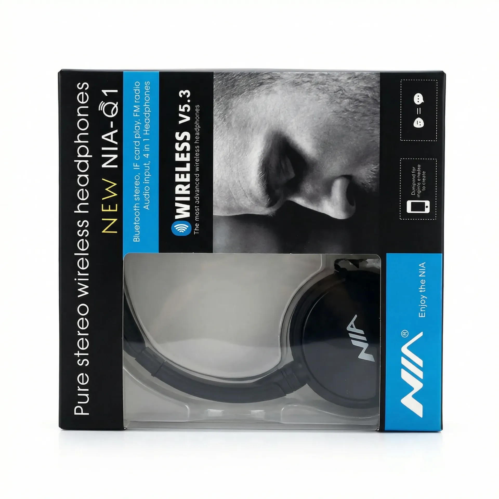 NIA-Q1 Wireless Stereo Headphones.